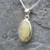 Contemporary hand crafted oval Connemara Marble and sterling silver necklace
