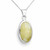 Hand crafted oval yellow Connemara Marble sterling silver pendant necklace
