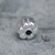 Shiny silver and black flower charm bead