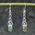 celtic kingman turquoise and sterling silver drop earrings