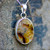 Derbyshire Blue John and Whitby Jet oval reversible necklace