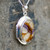 Sterling silver and Derbyshire blue john locket pendant on silver chain