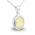 Oval yellow connemara marble and sterling silver pendant pendant necklace