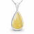 Hand crafted yellow butterscotch Baltic amber sterling silver teardrop necklace