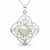Large Celtic yellow butterscotch Baltic amber sterling silver pendant necklace