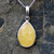 Butterscotch Baltic amber and sterling silver peardrop pendant