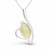 Yellow butterscotch Baltic amber and sterling silver marquise pendant