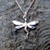 Handmade sterling silver fairy pendant necklace with gift case