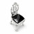 Whitby Jet and Sterling Silver Ornamental Chair Figurine