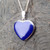 Large Lapis Lazuli and 925 silver heart necklace