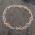 925 Sterling silver multistone bracelet with oval marquee Baltic cognac amber stones