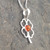 Modern 925 silver clover pendant with natural Baltic amber stone
