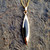 Heavy marquise Whitby Jet and 9ct gold necklace