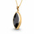 Hand crafted Whitby Jet and 9ct gold marquise necklace