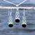Traditional Celtic sterling silver Whitby Jet matching necklace and earrings set