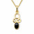 Hand crafted 9ct gold Celtic necklace with Whitby Jet