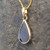 Whitby Jet 9ct gold peardrop necklace
