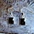 Hand carved rectangular Whitby Jet and 925 sterling silver drop earrings