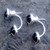 Sterling silver Whitby Jet double ended stud earrings