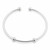 Sterling silver torque charm bangle with stopper beads