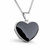 Hand crafted medium sterling silver and Whitby Jet love heart locket necklace