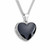 925 silver locket pendant with hand carved natural black heart stone