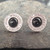 Sparkly circular Whitby Jet sterling silver CZ ear studs Sparkly circular Whitby Jet sterling silver CZ ear studs