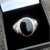 Gents large 925 silver finely carved signet ring with oval Jet stone Gents large 925 silver finely carved signet ring with oval Jet stone