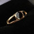 Handmade 9ct yellow gold round Whitby Jet split shoulder ring in gift box