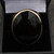 Gents Whitby Jet 9ct gold extra large oval signet ring in gift box