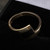 Gents contemporary 9ct yellow gold Whitby Jet oblong offset inlaid ring