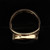 Whitby Jet 9ct Yellow Gold Large Oval Split Shoulder Ring 614GR
