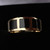 Whitby Jet 18ct Yellow Gold Square Multi Stone Inlay Band Ring 645GR