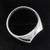 Gents Whitby Jet Sterling Silver Medium Oval Signet Ring 062JR