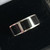 Sterling Silver Whitby Jet Square Inlaid Band Ring 067JR