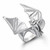 Large gothic bat ring 925 solid silver