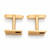 9ct Yellow Gold Square Inlaid Whitby Jet Cufflinks 020CL