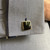 9ct Yellow Gold Whitby Jet Square Cufflinks 021CL