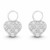 Sterling Silver Whitby Jet Sparkling Heart Stud Earrings 581E