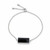 Sterling Silver Whitby Jet Rectangular Sliding Bracelet 068CBR