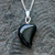 Gothic Whitby Jet fang necklace with sterling silver