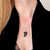 Gothic Whitby Jet fang pendant with sterling silver curb chain