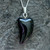 Hand carved Whitby Jet fang necklace with black gift box