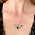 Gothic Whitby Jet sterling silver bat pendant with black gift box