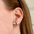 Gothic sterling silver Whitby Jet bat stud earrings