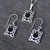 Hand crafted sterling silver Whitby Jet Celtic jewellery matching necklace earrings set
