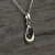 Black and silver horseshoe necklace