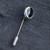 Hand crafted gents sterling silver cushion edge tie pin with oval Whitby Jet stone
