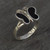 925 silver butterfly ring with Whitby Jet wings