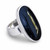 Sterling silver ring with extra large oval Whitby Jet stone and wide band
